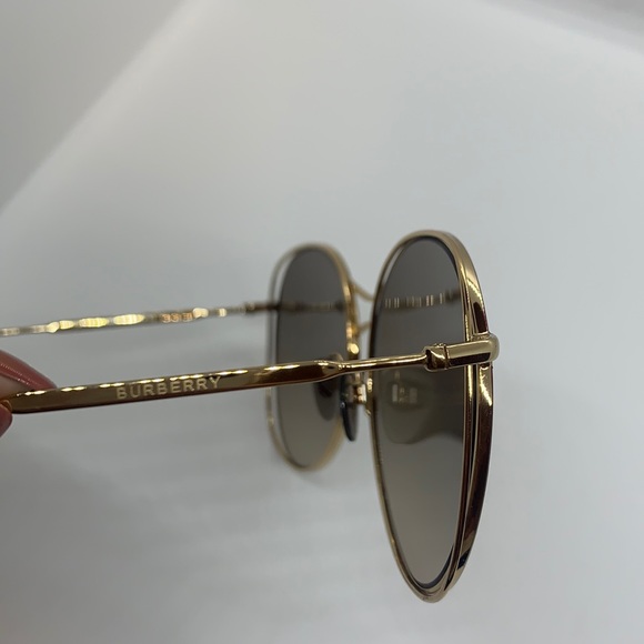BURBERRY Gold 60mm Gradient Round Sunglasses - Picture 5 of 7